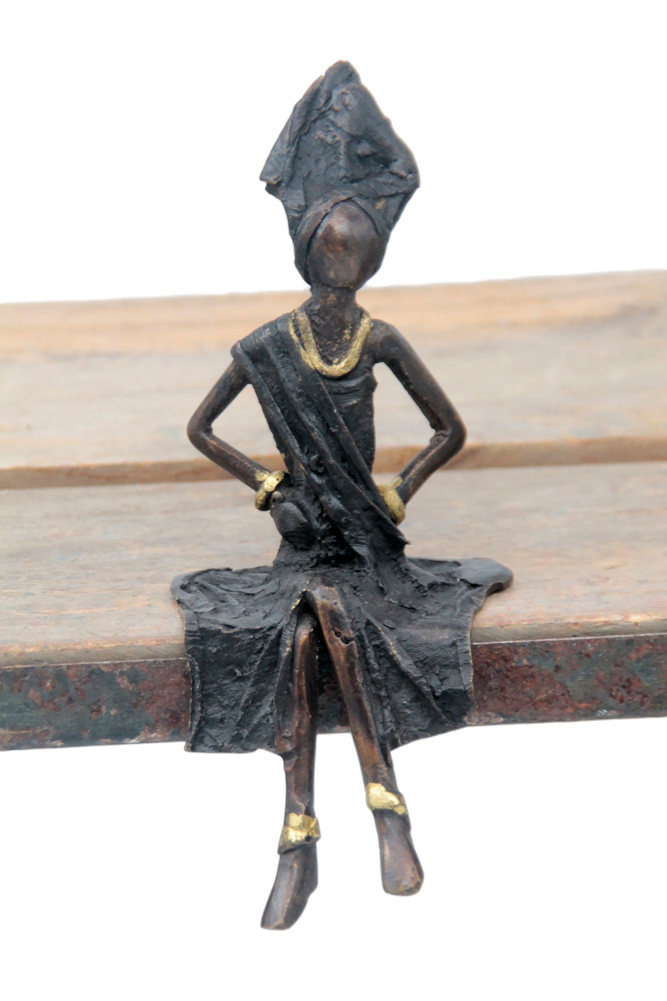 Bronze assis 15 cm noir n°18 Bronzes d'Afrique
