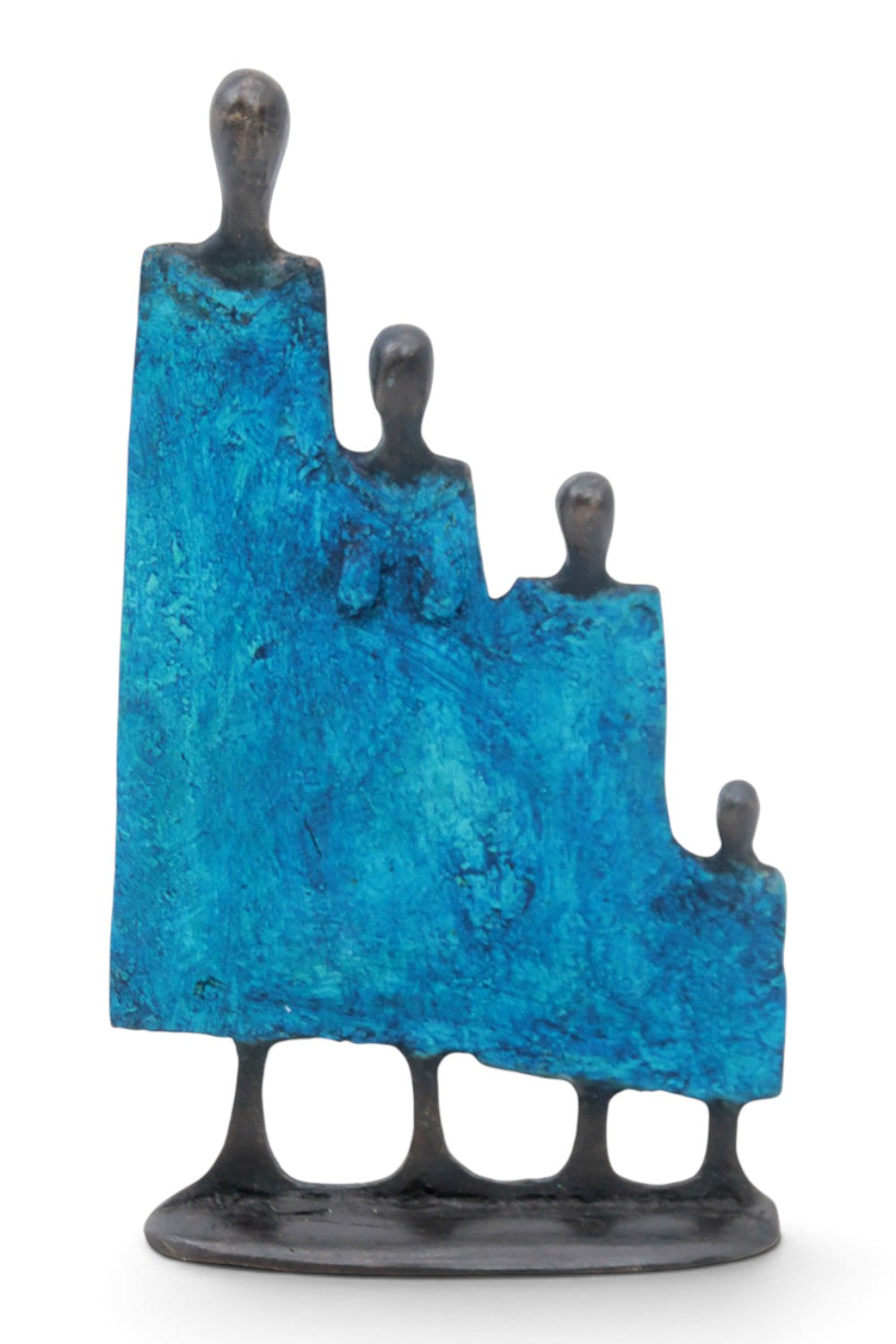 Famille 4 personnages bleu n°2 
