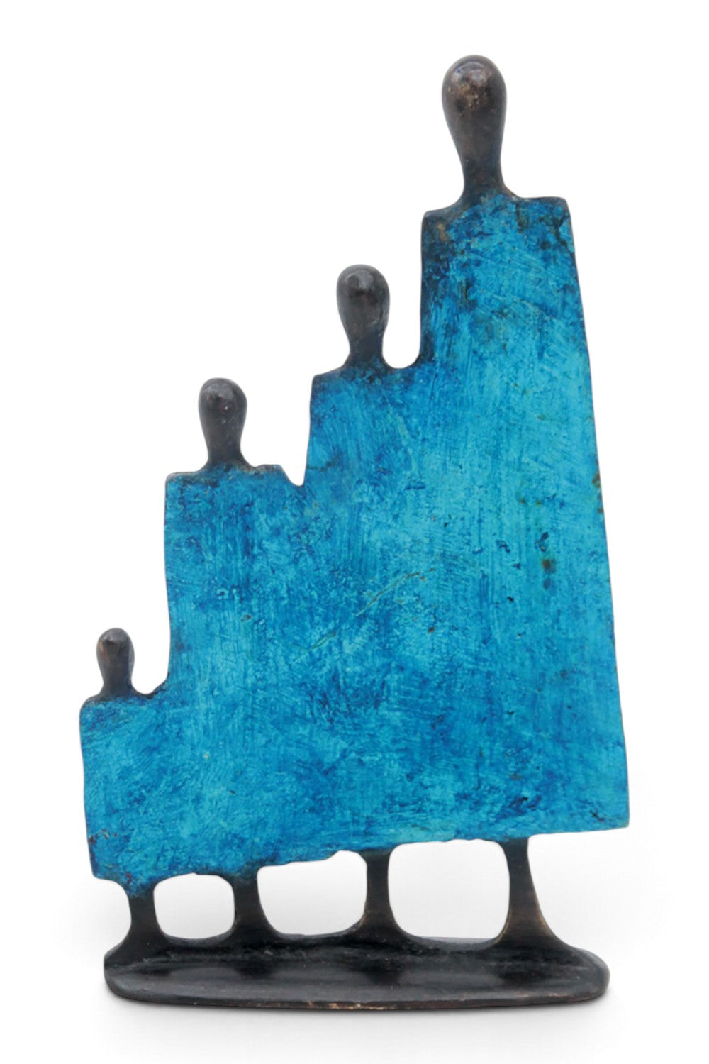 Famille 4 personnages bleu n°2 