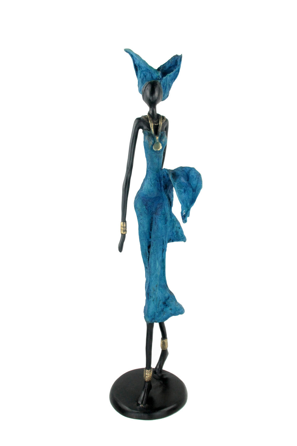Bronze Issouf 70 cm bleu n°1 
