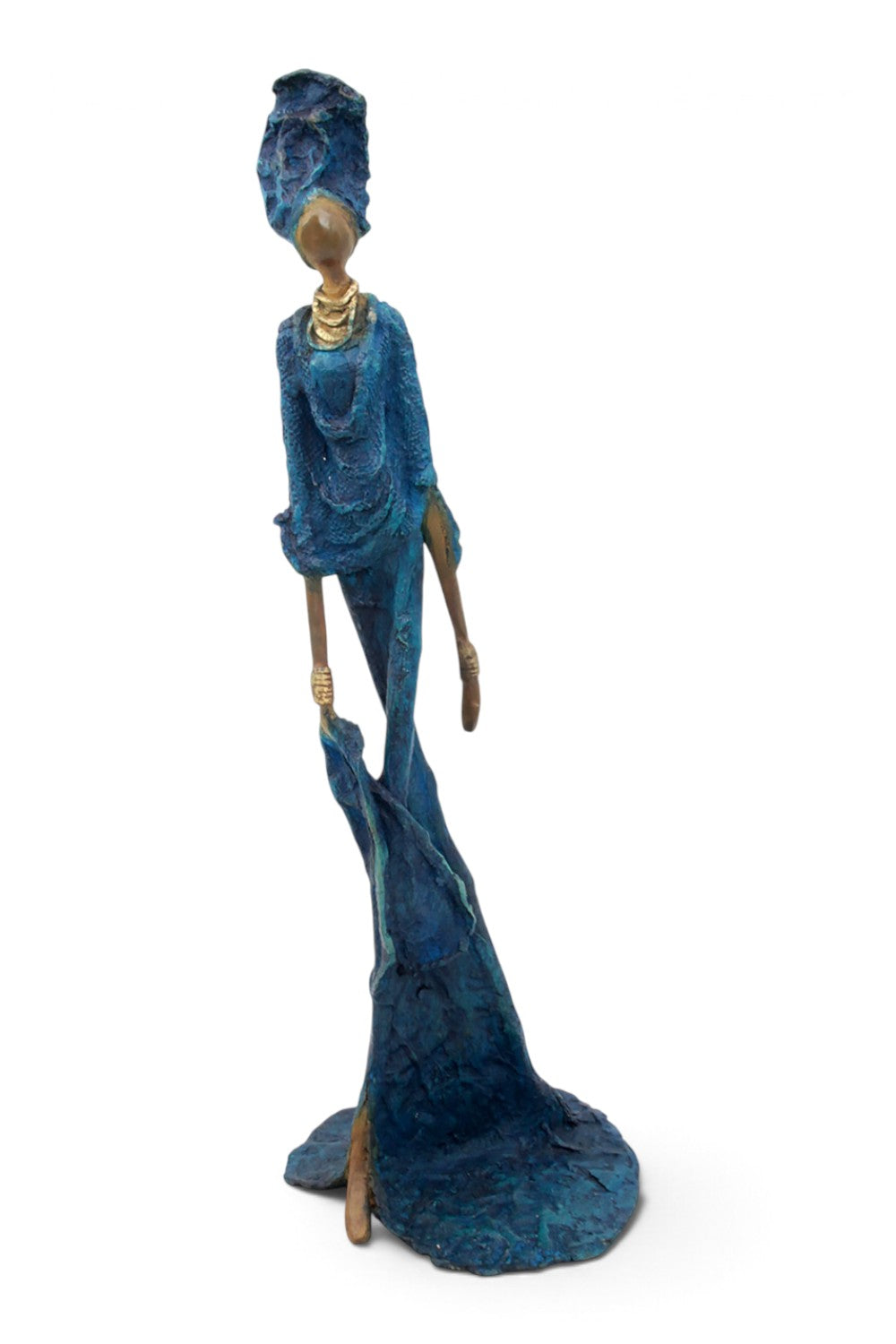 Bronze sans socle 55 cm bleu n°2 