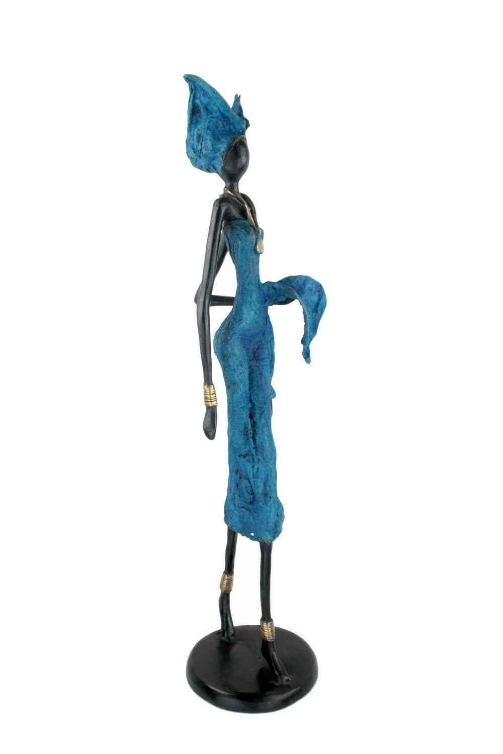 Bronze Issouf 70 cm bleu n°1 