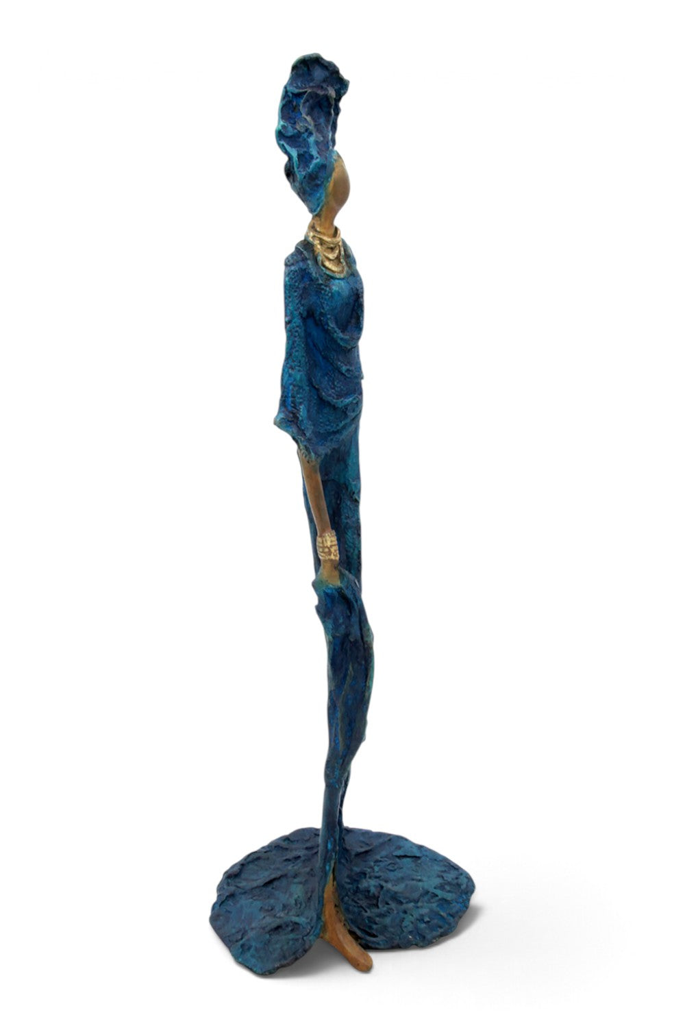 Bronze sans socle 55 cm bleu n°2 