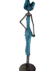 Bronze Issouf 130 cm bleu n°1 Bronzes d'Afrique