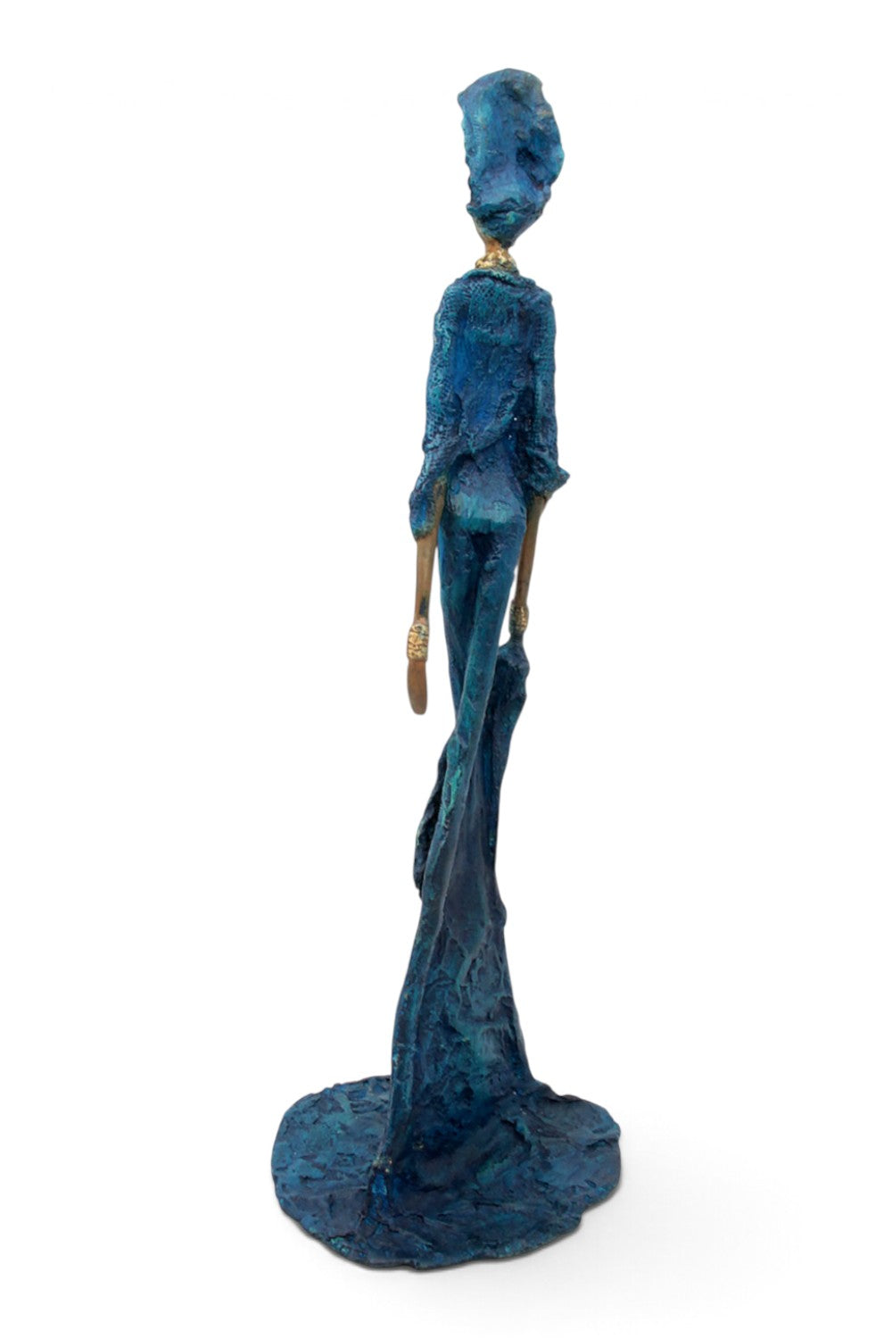 Bronze sans socle 55 cm bleu n°2 