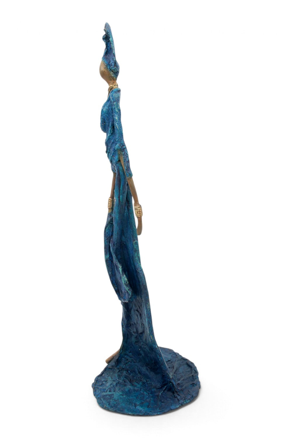 Bronze sans socle 55 cm bleu n°2 