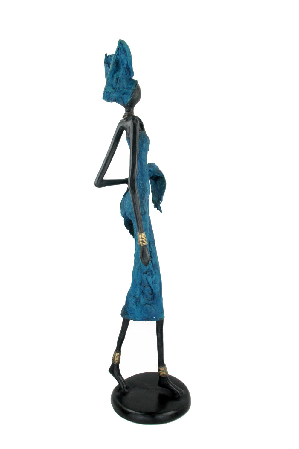 Bronze Issouf 70 cm bleu n°1 