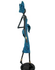 Bronze Issouf 70 cm bleu n°1 