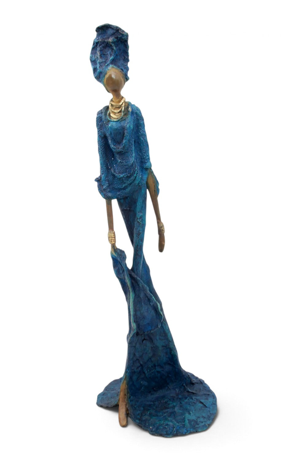 Bronze sans socle 55 cm bleu n°2 