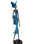 Bronze Issouf 70 cm bleu n°1 