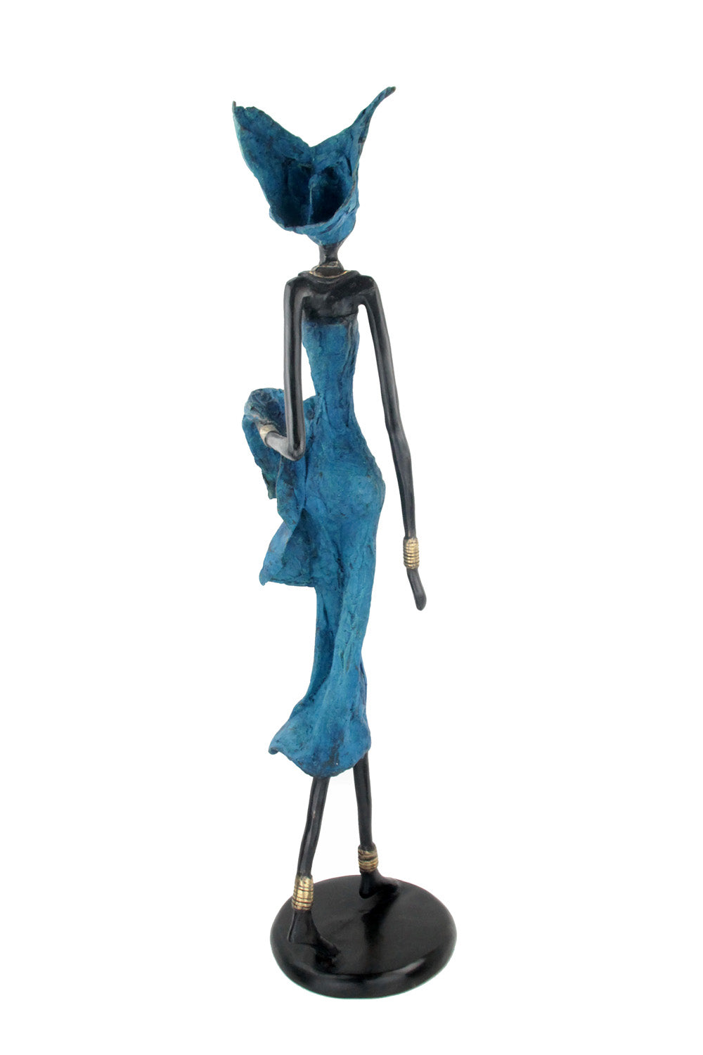 Bronze Issouf 70 cm bleu n°1 