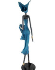 Bronze Issouf 70 cm bleu n°1 