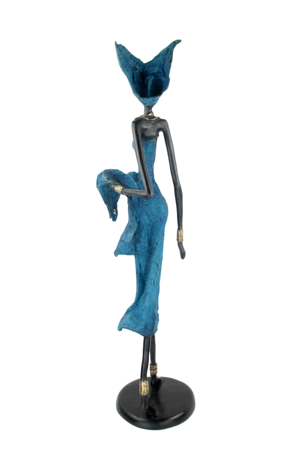 Bronze Issouf 70 cm bleu n°1 