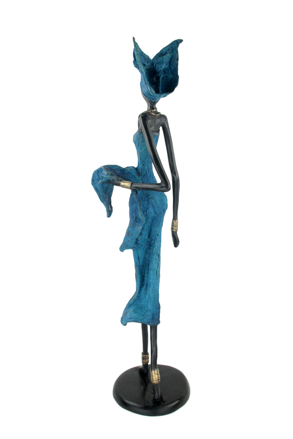 Bronze Issouf 70 cm bleu n°1 