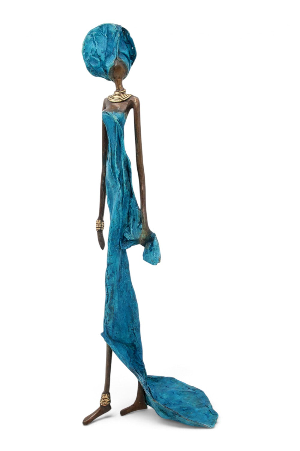 Bronze sans socle 55 cm bleu n°4 