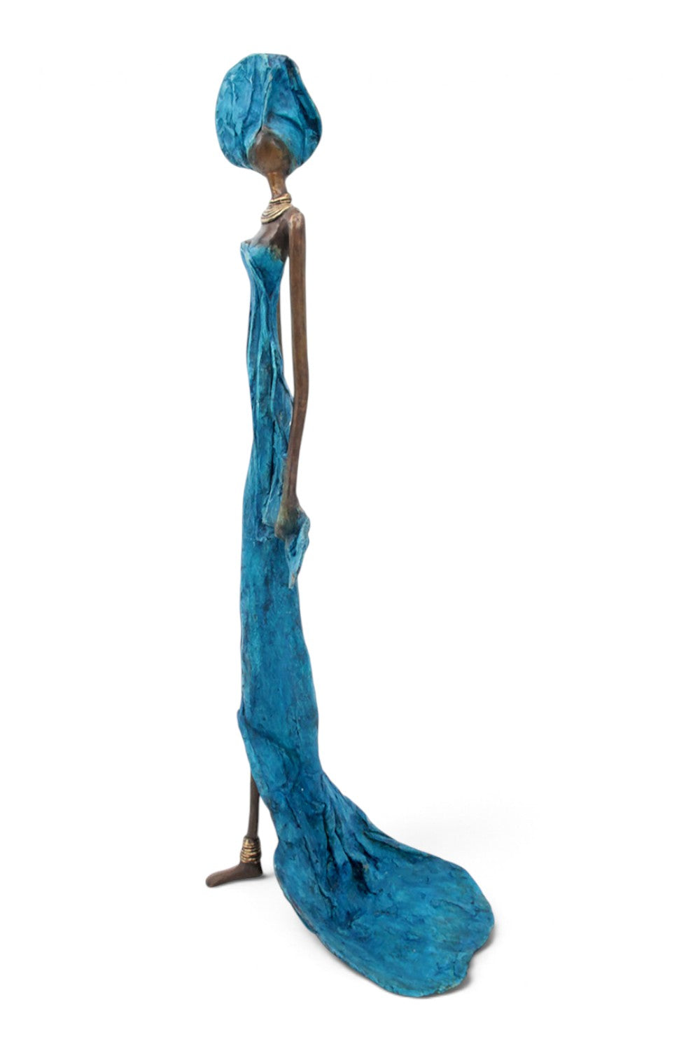 Bronze sans socle 55 cm bleu n°4 