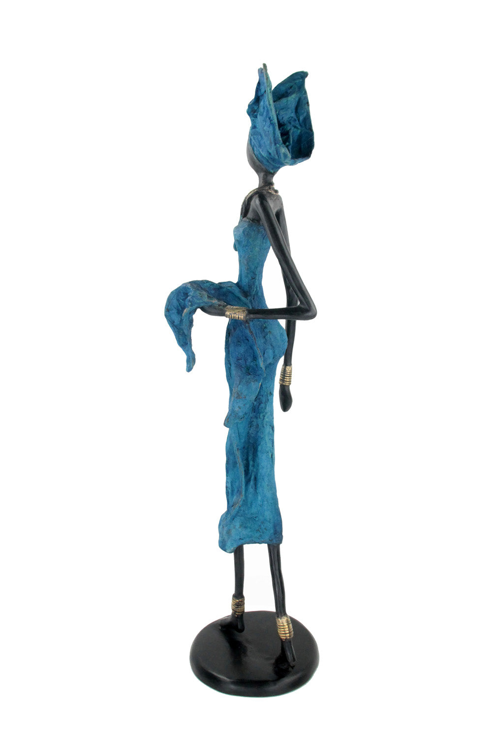 Bronze Issouf 70 cm bleu n°1 