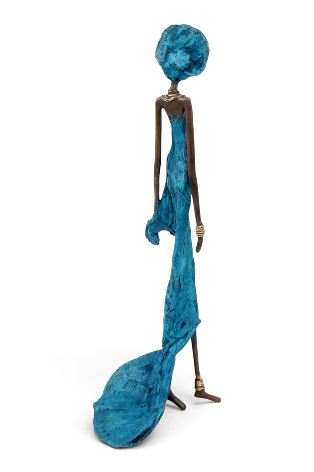 Bronze sans socle 55 cm bleu n°4 