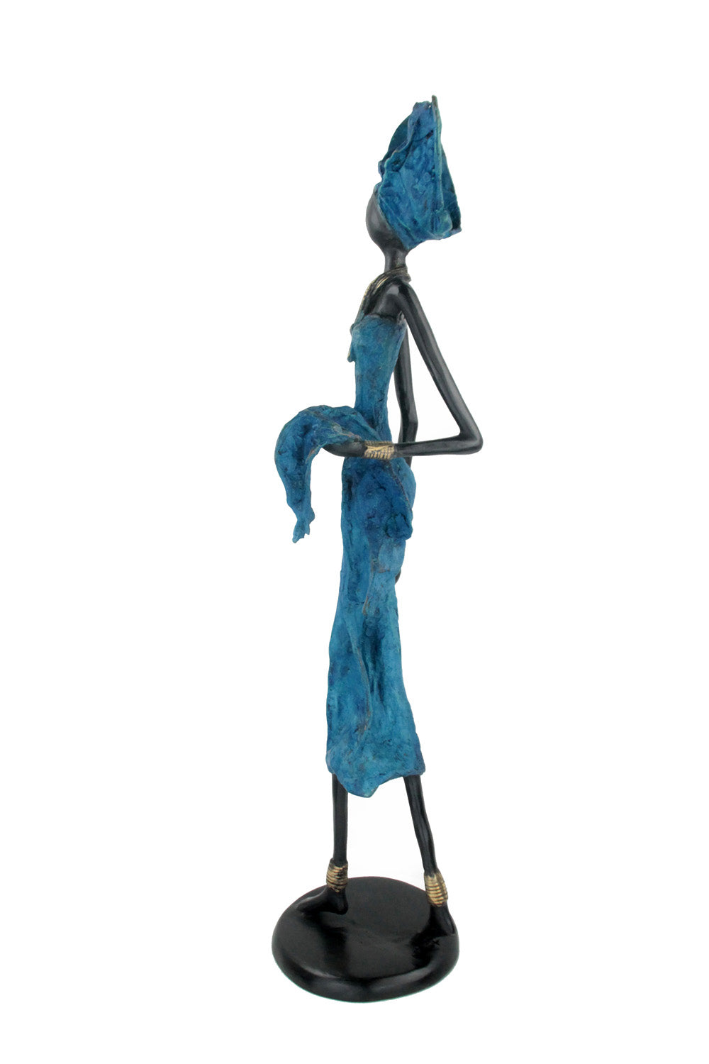 Bronze Issouf 70 cm bleu n°1 