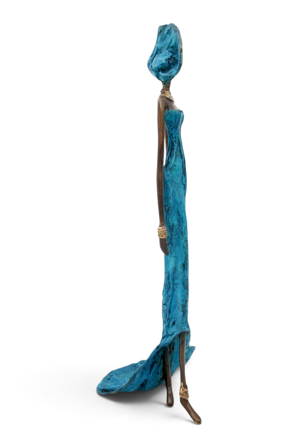 Bronze sans socle 55 cm bleu n°4 
