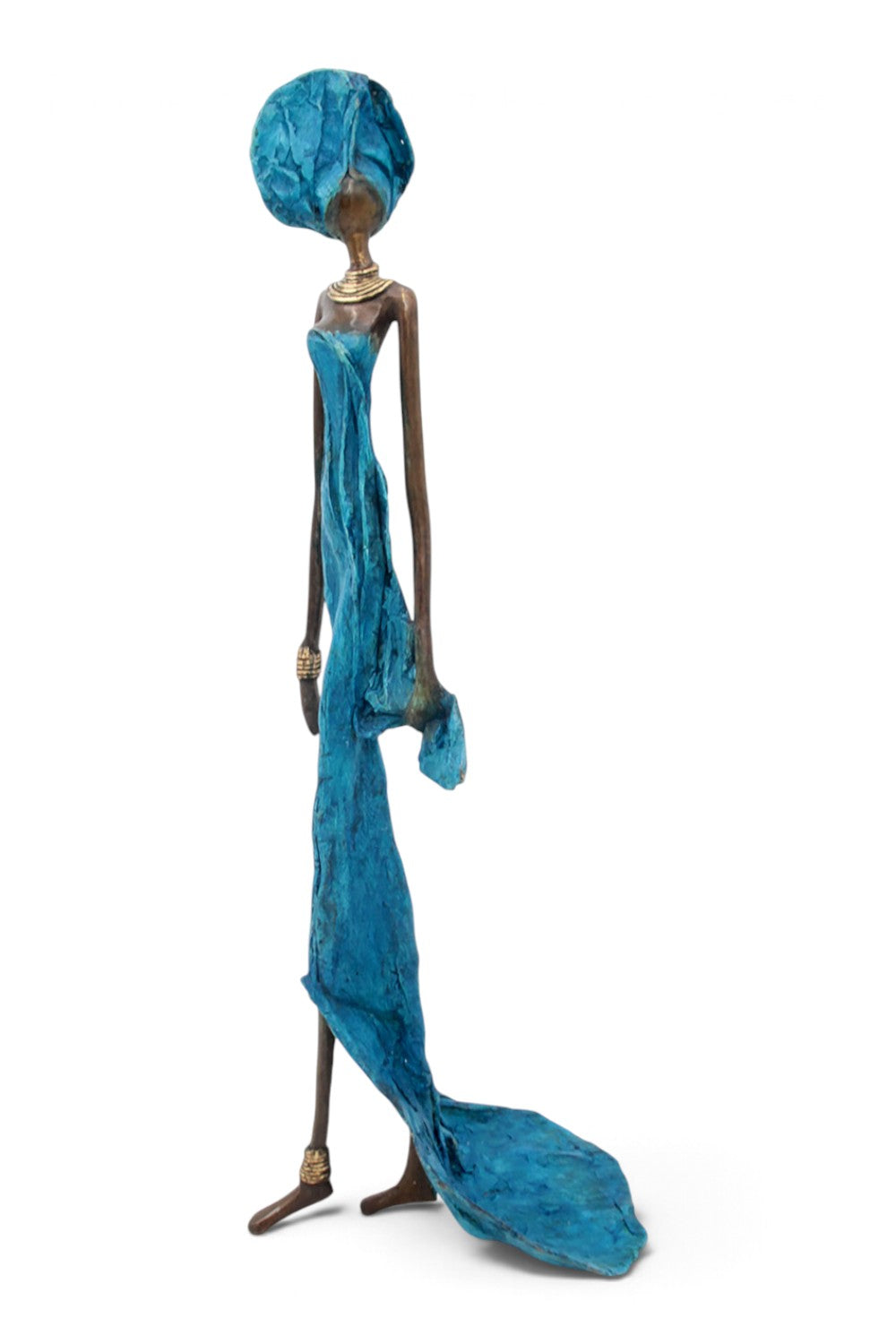 Bronze sans socle 55 cm bleu n°4 