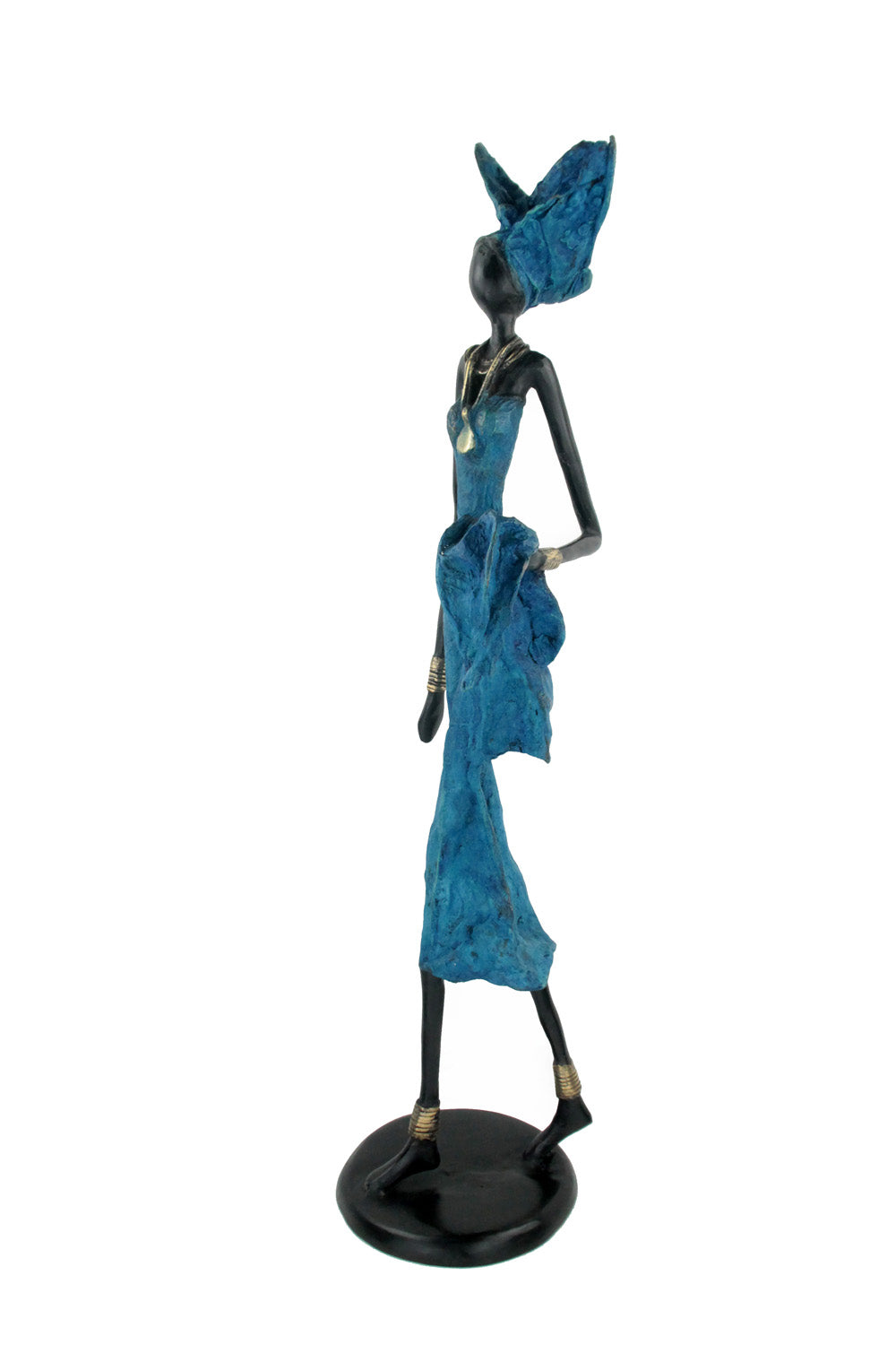 Bronze Issouf 70 cm bleu n°1 