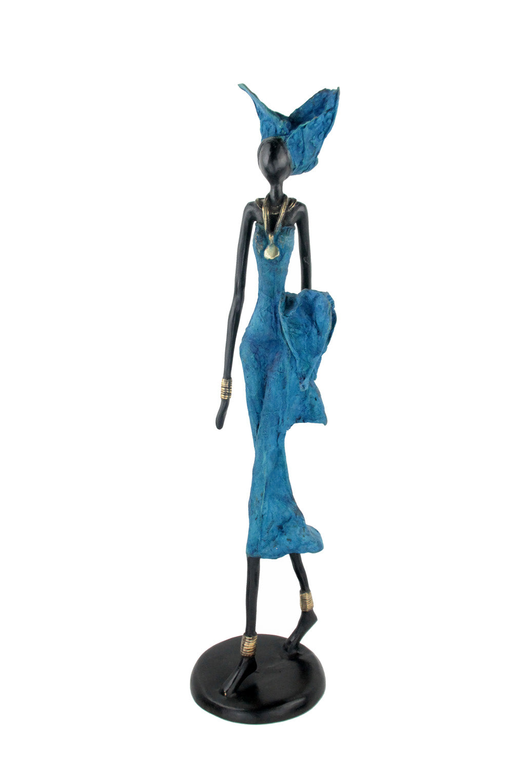 Bronze Issouf 70 cm bleu n°1 