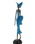 Bronze Issouf 70 cm bleu n°1 