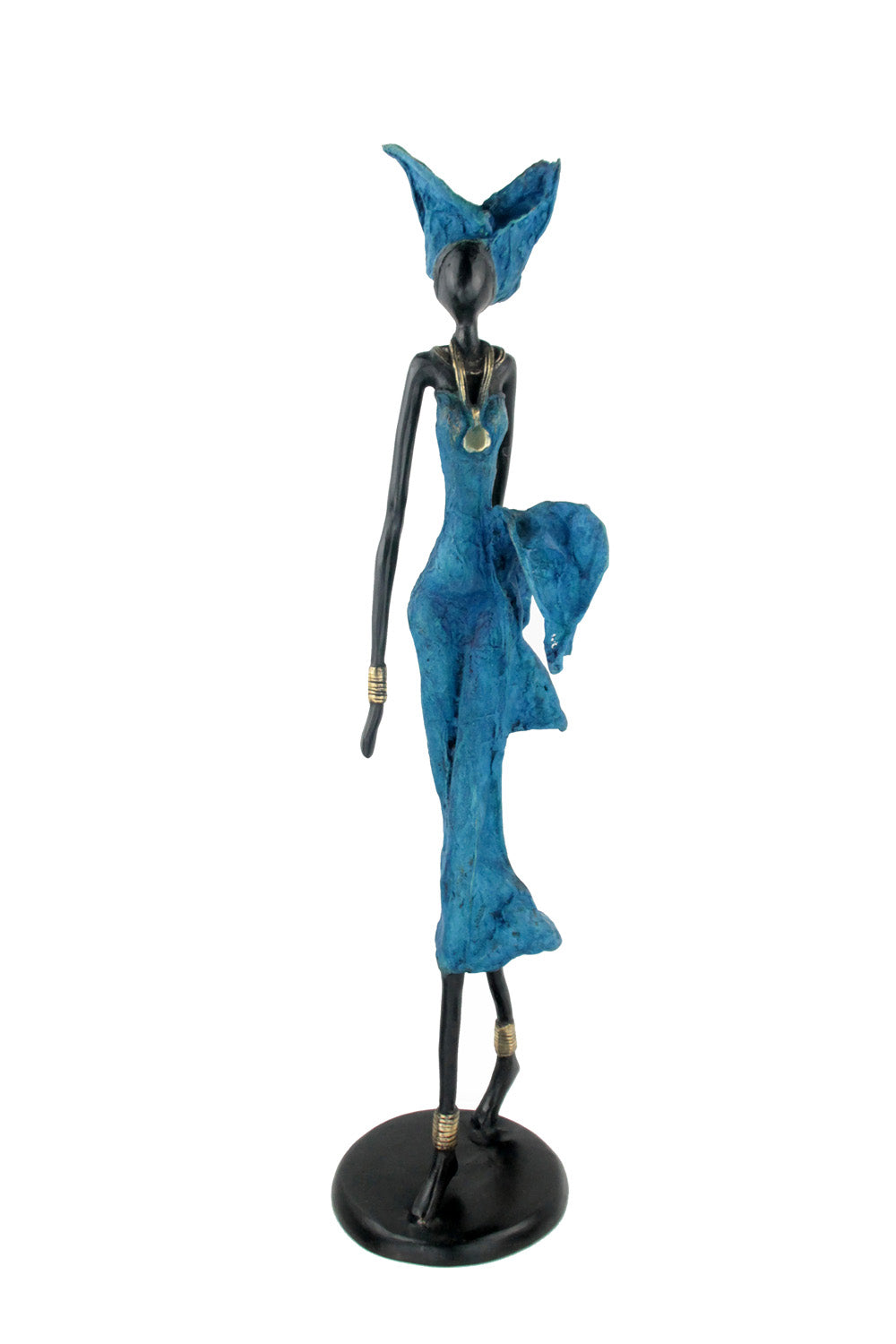 Bronze Issouf 70 cm bleu n°1 