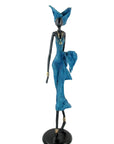 Bronze Issouf 70 cm bleu n°1 