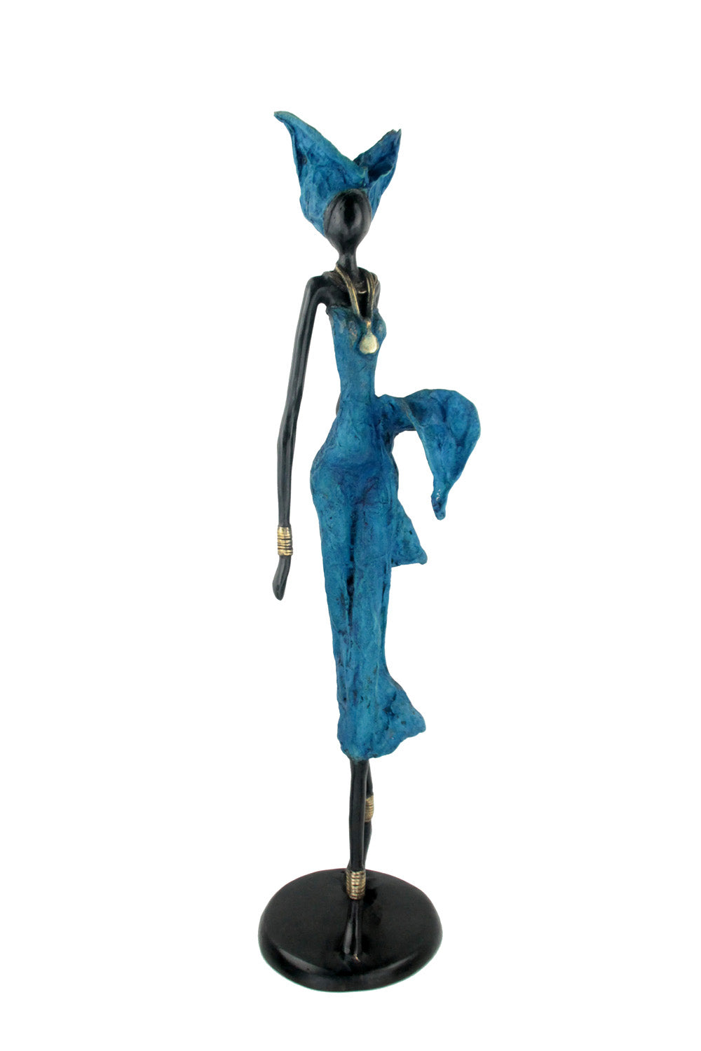 Bronze Issouf 70 cm bleu n°1 