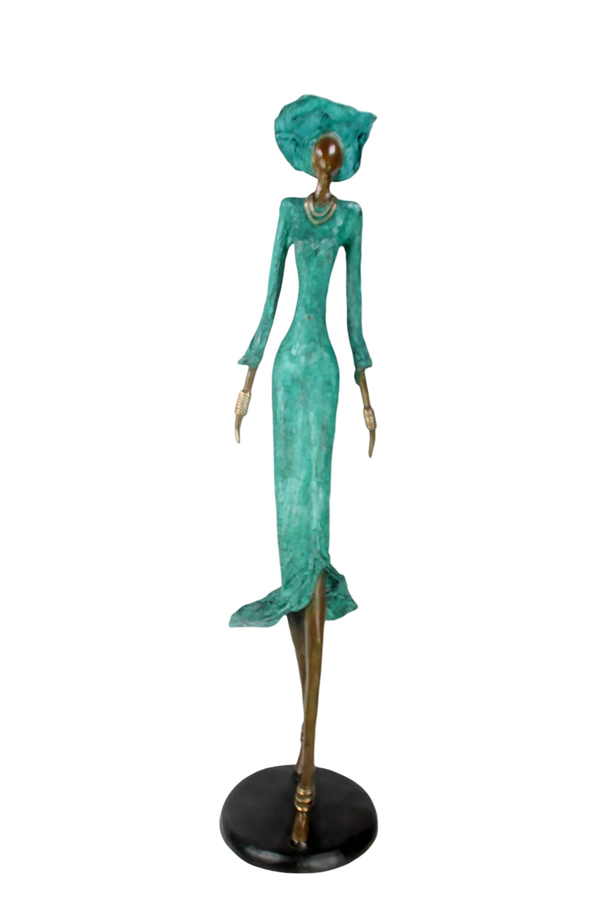 Bronze Issouf 120 cm vert n°1 Bronzes d'Afrique