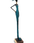 Bronze soclé 55 cm bleu n°1 