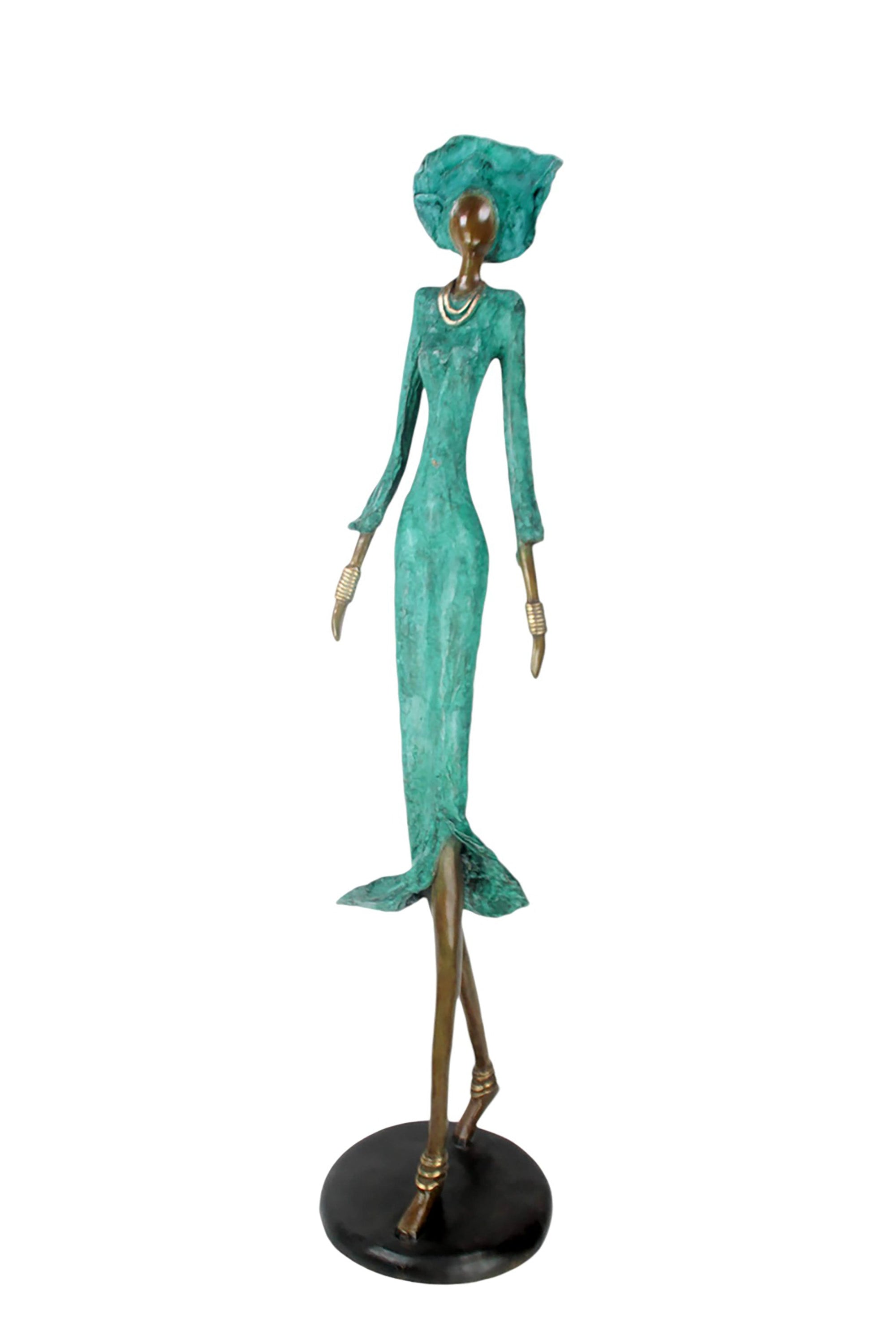 Bronze Issouf 120 cm vert n°1 Bronzes d'Afrique