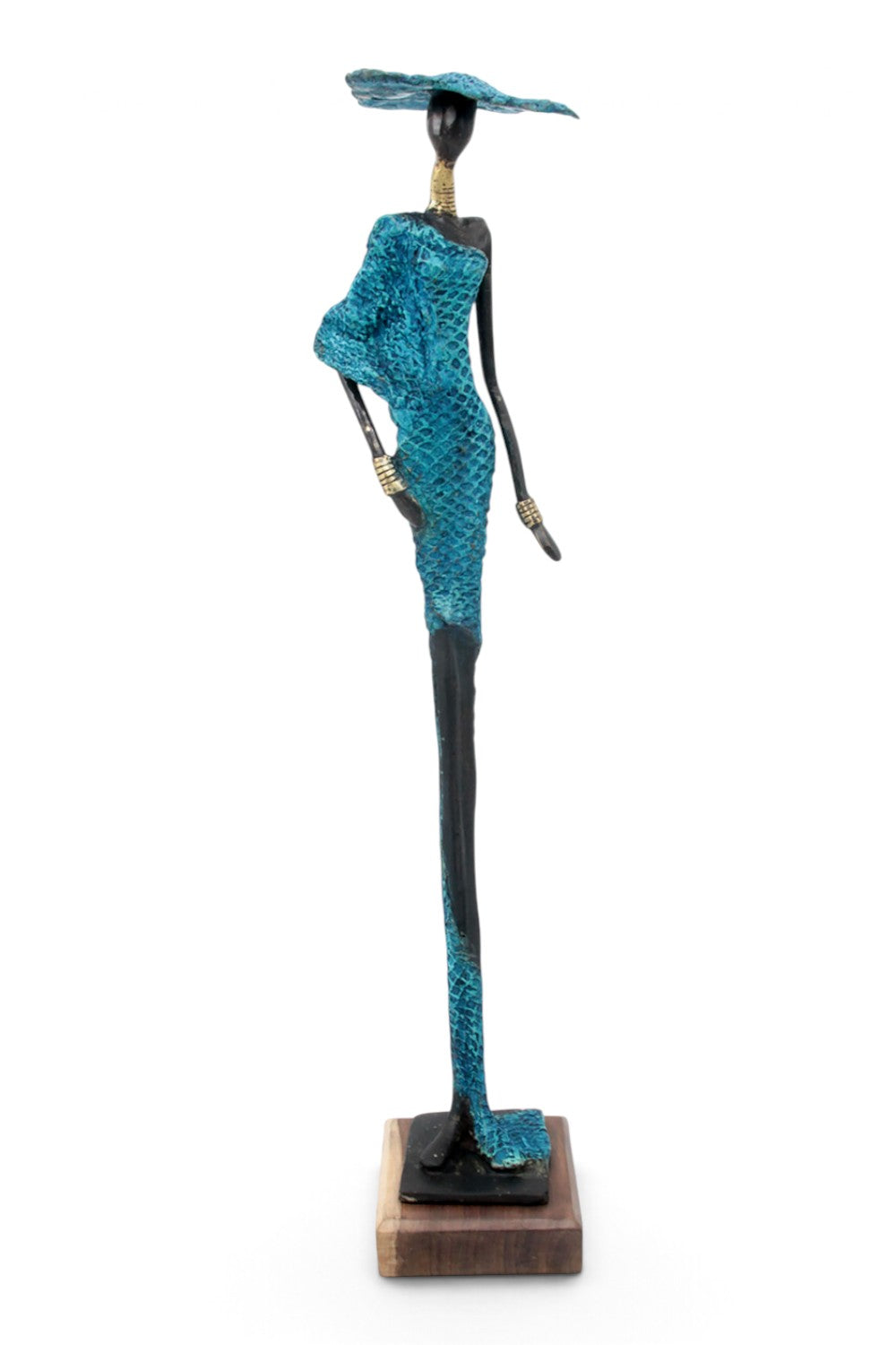 Bronze soclé 55 cm bleu n°2 