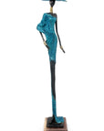 Bronze soclé 55 cm bleu n°2 