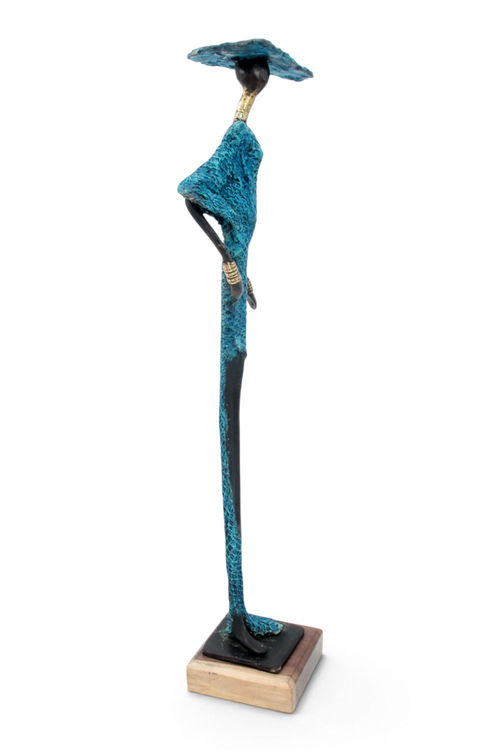 Bronze soclé 55 cm bleu n°2 