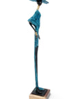 Bronze soclé 55 cm bleu n°2 