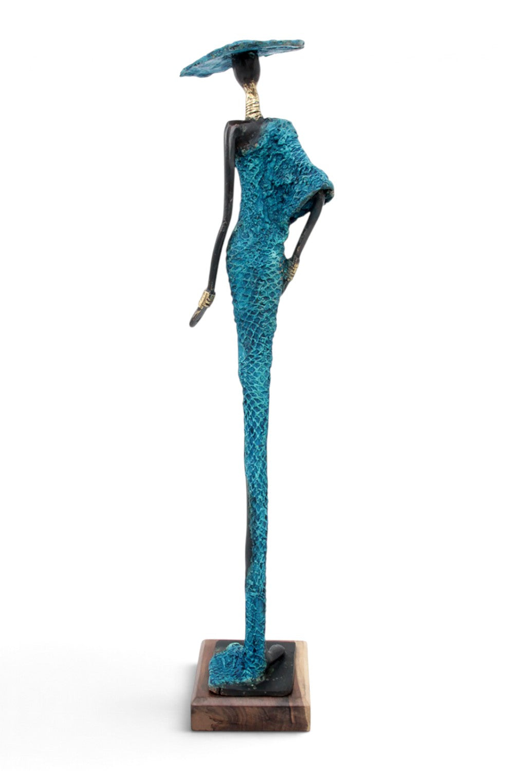 Bronze soclé 55 cm bleu n°2 