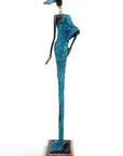 Bronze soclé 55 cm bleu n°2 