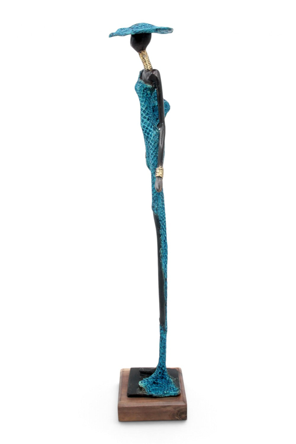 Bronze soclé 55 cm bleu n°2 