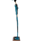 Bronze soclé 55 cm bleu n°2 
