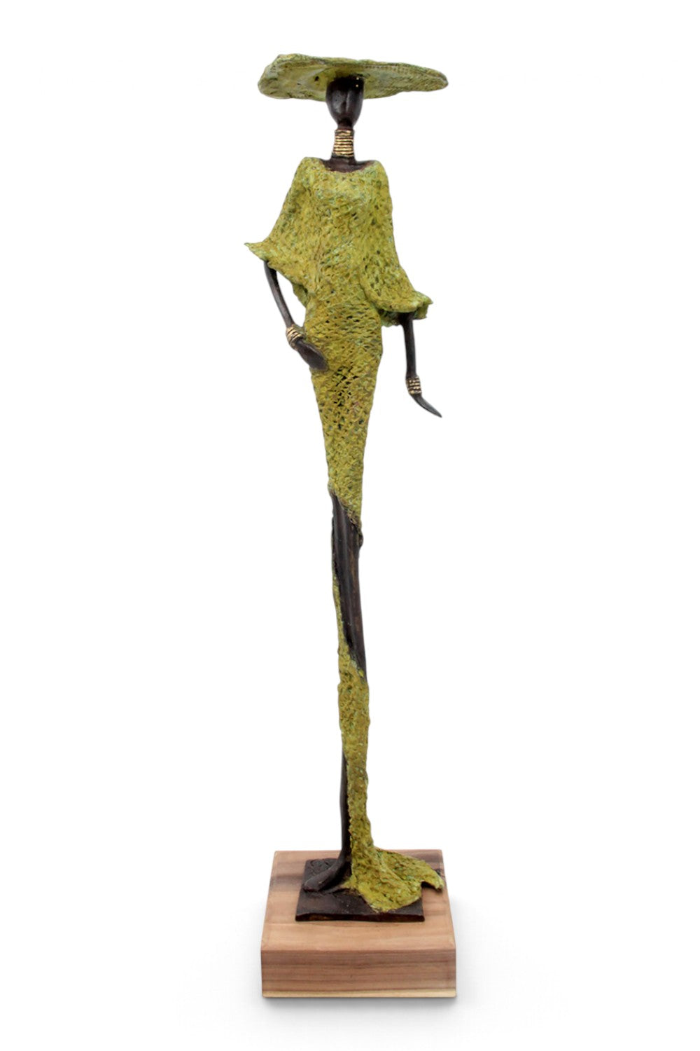 Bronze soclé 55 cm vert n°2 