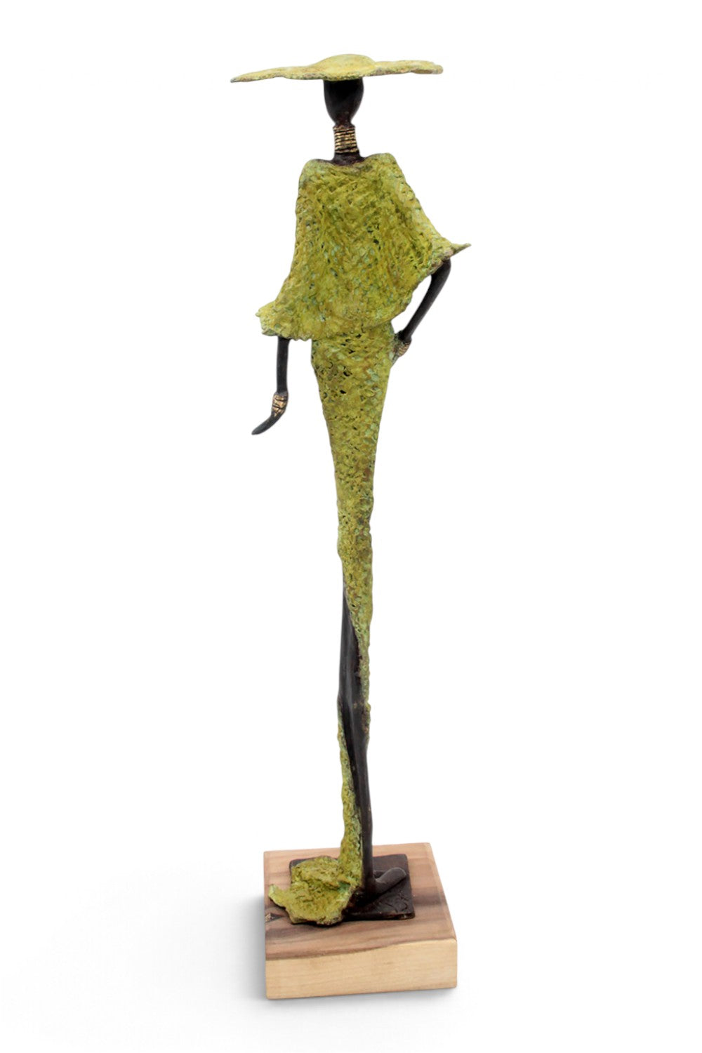 Bronze soclé 55 cm vert n°2 