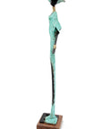 Bronze soclé 55 cm turquoise n°1 