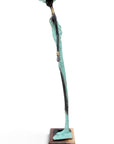 Bronze soclé 55 cm turquoise n°2 