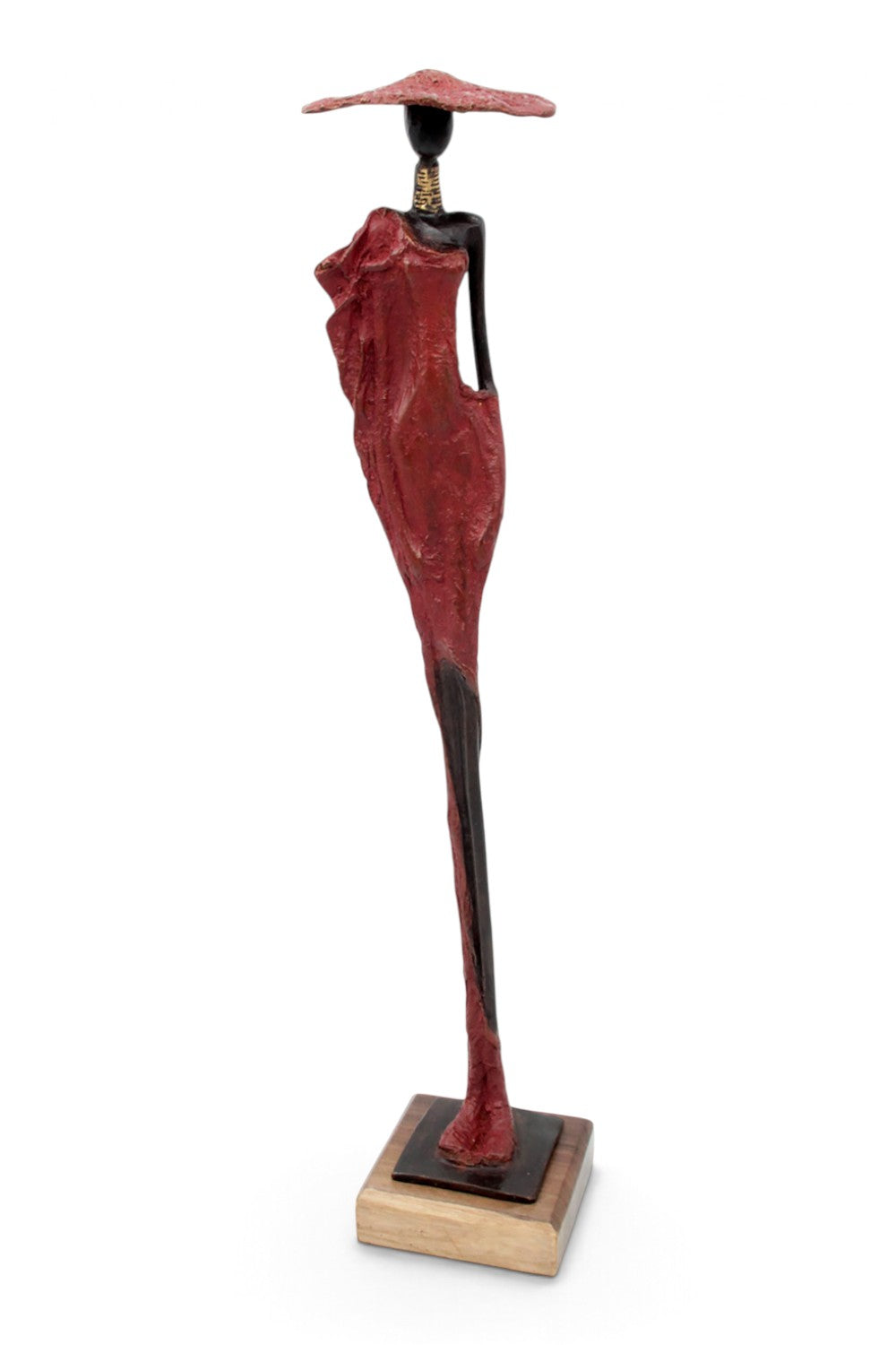 Bronze soclé 55 cm rouge n°1 
