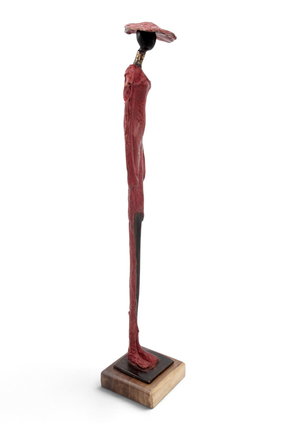 Bronze soclé 55 cm rouge n°1 