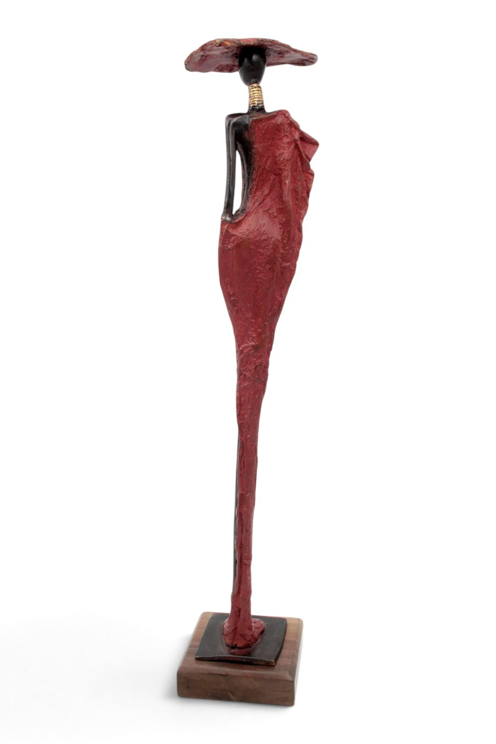 Bronze soclé 55 cm rouge n°1 