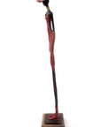 Bronze soclé 55 cm rouge n°1 